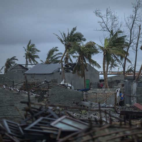 Abris détruits lors du cyclone Idai